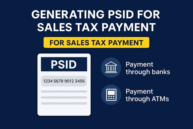 Generating PSID for Sales Tax Payment in Pakistan
