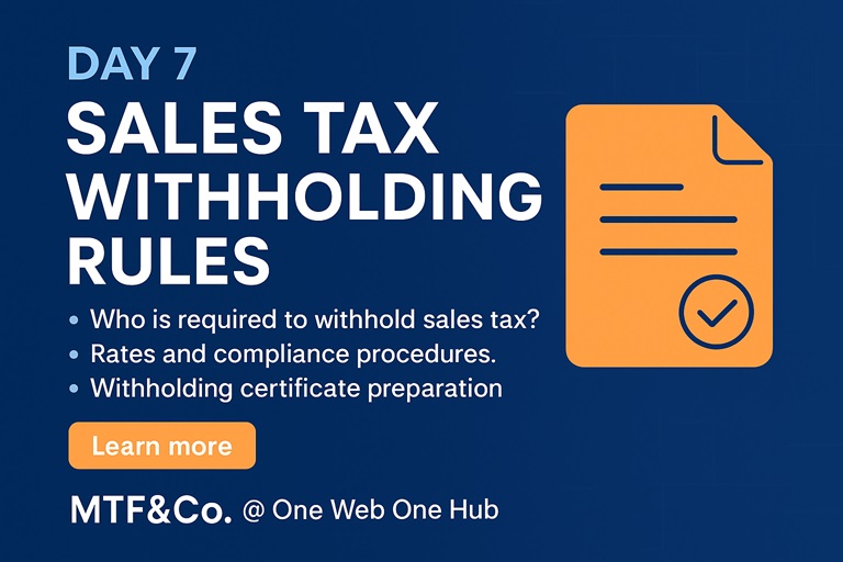 Sales Tax Withholding Rules in Pakistan
