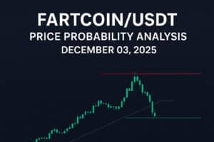 FARTCOINUSDT price probability analysis for December 03, 2025 using TradingView live data. Includes daily, weekly, and monthly probability forecasts, volatility-based modeling, demand and supply zones, support and resistance levels, and a full educational disclaimer. Published by One Web One Hub.