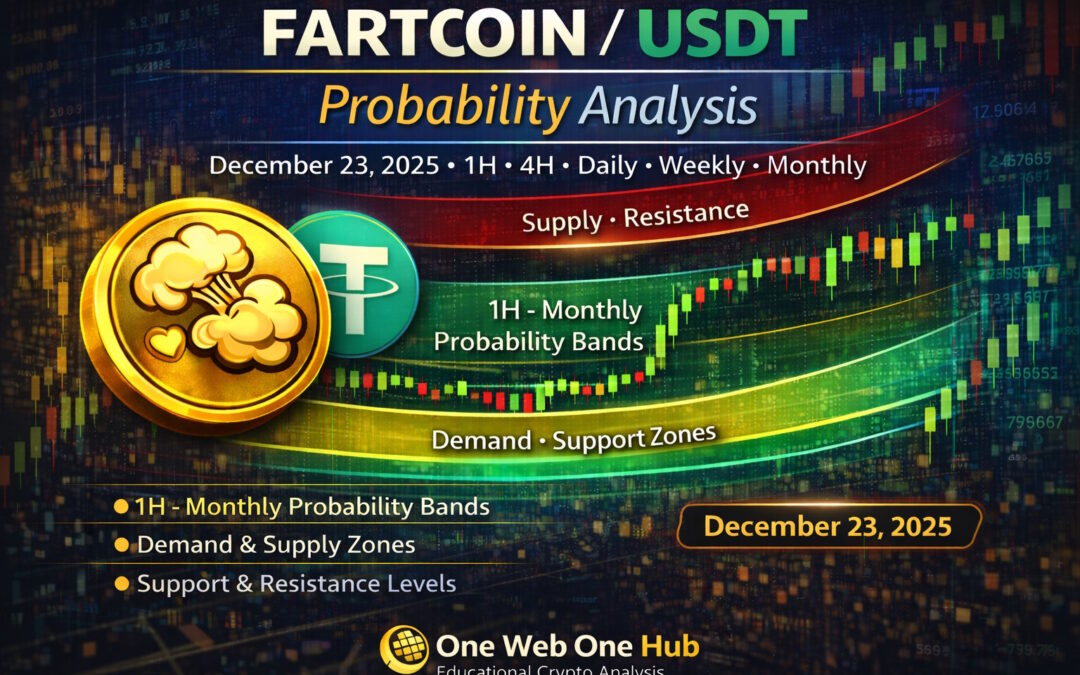 FARTCOIN USDT, FARTCOIN price analysis, FARTCOIN probability analysis, FARTCOINUSDT forecast, FARTCOIN TradingView analysis, FARTCOIN support and resistance, FARTCOIN demand and supply zones, FARTCOIN volatility analysis, FARTCOIN 1H 4H daily weekly monthly analysis, meme coin probability analysis, crypto probability trading, crypto price range analysis, FARTCOIN December 23 2025, One Web One Hub crypto analysis, educational crypto analysis