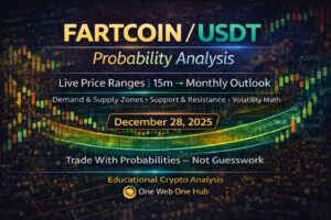 FARTCOINUSDT, FARTCOIN price analysis, FARTCOIN probability analysis, FARTCOIN TradingView analysis, FARTCOIN short-term forecast, FARTCOIN 15m analysis, FARTCOIN 30m analysis, FARTCOIN 1H analysis, FARTCOIN 4H outlook, FARTCOIN daily forecast, FARTCOIN weekly bands, FARTCOIN monthly outlook, FARTCOIN demand and supply zones, FARTCOIN support and resistance, crypto volatility analysis, meme coin probability trading, altcoin analysis, One Web One Hub crypto, educational crypto analysis