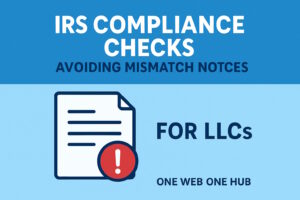 IRS compliance, LLC tax filing errors, EIN mismatch notice, CP 575 guide, IRS mismatch notices, Form 8832 issues, Form 2553 issues, LLC tax compliance, entity type mismatch, IRS CP notices, avoiding IRS penalties, EIN validation, LLC tax status, One Web One Hub