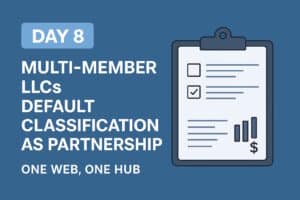multi member llc, partnership tax classification, form 1065 filing, schedule k1, cp 575 notice, ein confirmation letter, llc tax filing guide, irs default rules llc, pass through taxation, llc partnership rules, mmlcc taxes, one web, one hub, one web one hub, us tax course, irs llc requirements