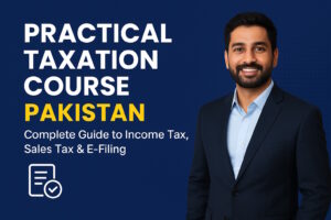 Pakistan taxation course, Pakistan tax course online, practical taxation Pakistan, Pakistan income tax course, Pakistan sales tax course, FBR e filing course, learn income tax Pakistan, learn sales tax Pakistan, tax practitioner course Pakistan, income tax ordinance 2001 course, FBR IRIS filing training, PRA SRB sales tax course, withholding tax Pakistan, advance tax Pakistan, tax filing Pakistan guide, accounting and taxation Pakistan, Pakistan tax training online, tax consultant course Pakistan