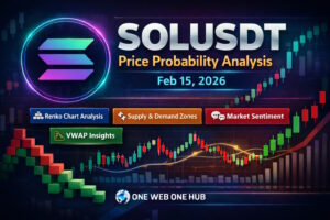 SOLUSDT price analysis Feb 15 2026, SOLUSDT live price today, Solana USDT technical analysis, SOLUSDT probability analysis, SOLUSDT TradingView analysis, SOLUSDT 15m 1H 4H daily weekly forecast, Solana support and resistance levels, SOLUSDT demand and supply zones, SOLUSDT VWAP analysis, 24H VWAP crypto analysis, SOLUSDT Renko chart analysis, Solana market sentiment today, SOLUSDT short term forecast, SOLUSDT long term outlook, crypto probability trading strategy, One Web One Hub crypto analysis, Solana price prediction educational, SOLUSDT trading zones