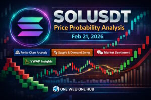 SOLUSDT price analysis Feb 21 2026, SOLUSDT live price today, Solana USDT technical analysis, SOLUSDT probability analysis, SOLUSDT TradingView analysis, SOLUSDT 15m 30m 1H 4H daily weekly monthly forecast, SOLUSDT support and resistance levels, Solana demand and supply zones, SOLUSDT VWAP analysis, 24H VWAP crypto strategy, SOLUSDT Renko chart analysis, Solana market sentiment today, SOLUSDT short term outlook, SOLUSDT long term forecast, crypto trading probability analysis, Solana price prediction educational, One Web One Hub crypto blog, SOLUSDT trading zones analysis