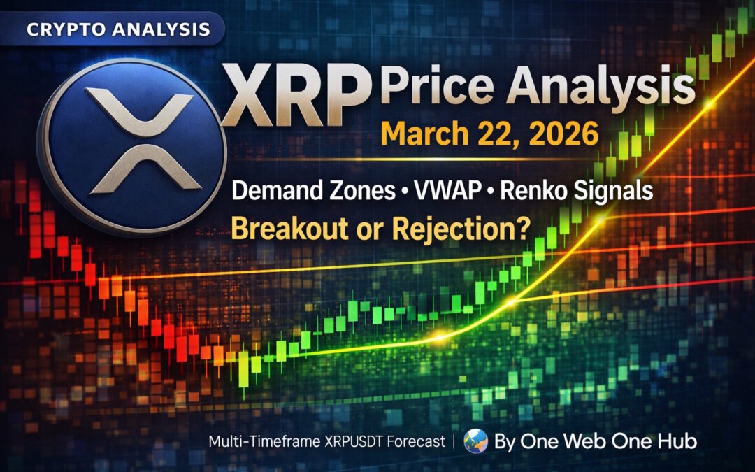 XRP price analysis March 22 2026, XRPUSDT technical analysis today, XRP price prediction 2026, XRP support and resistance levels, XRP demand and supply zones, XRP VWAP analysis crypto, XRP Renko chart analysis, XRP multi timeframe analysis, XRP breakout prediction, XRP sentiment analysis crypto, XRP trading forecast March 2026, XRP intraday trading analysis, XRP weekly outlook 2026, altcoin technical analysis, crypto trading education, One Web One Hub crypto blog