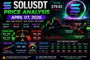 SOLUSDT price analysis April 7 2026, Solana price prediction 2026, SOLUSDT technical analysis today, Solana price forecast April 2026, SOLUSDT support and resistance levels, Solana demand and supply zones, SOLUSDT VWAP analysis, Solana Renko chart analysis, SOLUSDT 15m 30m 1H 4H analysis, Solana daily weekly monthly outlook, SOL crypto trading strategy, SOLUSDT price probability analysis, Solana accumulation phase analysis, SOLUSDT breakout levels, Solana market sentiment analysis, SOLUSDT intraday trading insights, crypto trading Solana analysis, SOLUSDT key levels today, One Web One Hub crypto insights, Solana April 2026 forecast