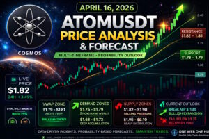 ATOMUSDT price analysis April 16 2026, Cosmos ATOM price prediction, ATOMUSDT technical analysis, ATOMUSDT support and resistance, Cosmos crypto forecast 2026, ATOMUSDT demand and supply zones, ATOMUSDT Renko chart analysis, ATOMUSDT VWAP analysis, Cosmos ATOM trading outlook, ATOMUSDT short term forecast, ATOMUSDT long term prediction, Cosmos ATOM market sentiment, ATOMUSDT probability analysis, crypto trading ATOMUSDT, ATOMUSDT breakout levels, Cosmos ATOM price forecast today, ATOMUSDT trend analysis, One Web One Hub crypto blog, Cosmos ATOM insights, ATOMUSDT trading strategy 2026
