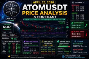 ATOMUSDT price analysis April 23 2026, Cosmos ATOM price prediction, ATOMUSDT technical analysis, ATOMUSDT support and resistance, Cosmos crypto forecast 2026, ATOMUSDT demand and supply zones, ATOMUSDT Renko chart analysis, ATOMUSDT VWAP analysis, Cosmos ATOM trading outlook, ATOMUSDT short term forecast, ATOMUSDT long term prediction, Cosmos ATOM market sentiment, ATOMUSDT probability analysis, crypto trading ATOMUSDT, ATOMUSDT breakout levels, Cosmos ATOM price forecast today, ATOMUSDT trend analysis, One Web One Hub crypto blog, Cosmos ATOM insights, ATOMUSDT trading strategy 2026