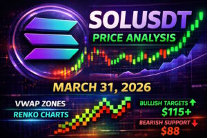 SOLUSDT price analysis March 31 2026, Solana price prediction 2026, SOLUSDT technical analysis, Solana VWAP analysis, SOLUSDT Renko chart analysis, Solana support and resistance levels, SOLUSDT demand and supply zones, Solana crypto forecast, SOLUSDT intraday trading analysis, SOLUSDT 15m 30m 1H 4H analysis, Solana daily weekly monthly forecast, SOL crypto trading strategy, Solana market sentiment analysis, SOLUSDT breakout levels, Solana price probability analysis, crypto trading SOLUSDT insights, Solana technical indicators analysis, SOLUSDT price zones, One Web One Hub crypto blog, Solana March 2026 forecast