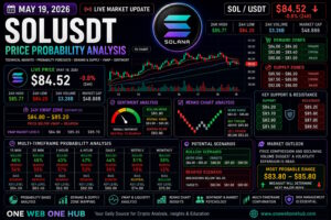 SOLUSDT price prediction May 2026, Solana technical analysis today, SOLUSDT support and resistance, Solana price forecast May 19 2026, SOLUSDT VWAP analysis, Solana Renko chart analysis, SOLUSDT probability analysis, Solana demand and supply zones, SOLUSDT market sentiment, SOL price prediction crypto, Solana breakout analysis, multi timeframe SOLUSDT forecast, crypto trading insights Solana, cryptocurrency educational analysis, One Web One Hub crypto blog