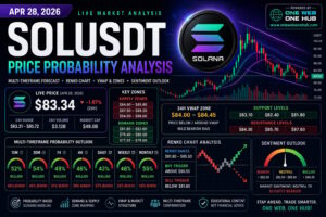 SOLUSDT price prediction, SOLUSDT analysis Apr 2026, Solana price forecast, SOL to USDT technical analysis, SOLUSDT support resistance, Solana Renko chart analysis, SOLUSDT VWAP analysis, Solana demand supply zones, SOLUSDT probability analysis, Solana daily forecast, Solana weekly forecast, Solana monthly prediction, crypto trading blog, Solana market sentiment, One Web One Hub crypto analysis