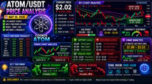 ATOMUSDT, ATOMUSDT price analysis May 2026, Cosmos ATOM forecast, ATOM crypto prediction, Cosmos ATOM technical analysis, ATOMUSDT live market update, ATOM Renko chart analysis, ATOM VWAP analysis, Cosmos support and resistance levels, ATOM sentiment analysis, crypto trading signals 2026, ATOM price forecast, altcoin market analysis, Cosmos trading outlook, One Web One Hub crypto blog
