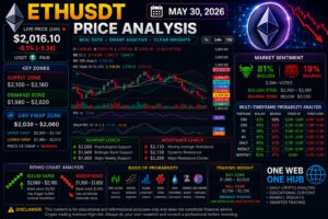 ETHUSDT analysis May 30 2026, Ethereum price prediction May 2026, ETHUSDT technical analysis, Ethereum live price today, ETHUSDT forecast, Ethereum support and resistance, ETH demand and supply zones, ETH VWAP analysis, Ethereum 24 hour VWAP zone, ETH Renko chart analysis, Ethereum sentiment analysis, ETH trading signals, ETHUSDT 15m analysis, ETHUSDT 30m analysis, ETHUSDT 1H analysis, ETHUSDT 4H analysis, Ethereum daily analysis, Ethereum weekly forecast, Ethereum monthly prediction, crypto market analysis, Ethereum trading strategy, One Web One Hub crypto blog, ETHUSDT probability analysis, Ethereum price outlook June 2026