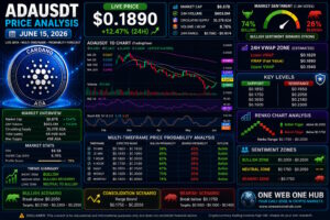 ADAUSDT, ADAUSDT price analysis June 15 2026, Cardano price prediction June 2026, ADA forecast today, ADA technical analysis, Cardano technical analysis, ADAUSDT TradingView analysis, ADA CoinMarketCap analysis, Cardano market outlook, ADA price prediction, ADA support and resistance, ADA demand zone analysis, ADA supply zone analysis, Cardano VWAP analysis, ADA 24H VWAP zone, ADA Renko chart analysis, Cardano Renko forecast, ADA bullish scenario, ADA bearish scenario, ADA recovery analysis, Cardano accumulation zone, ADA breakout levels, ADA 15 minute analysis, ADA 30 minute forecast, ADA 1 hour analysis, ADA 4 hour analysis, ADA daily analysis, ADA weekly forecast, ADA monthly prediction, Cardano sentiment analysis, ADA market sentiment, ADA trading strategy, Cardano crypto analysis, ADA educational content, cryptocurrency market analysis, Cardano price targets, ADA trading education, One Web One Hub, One Web One Hub crypto blog, ADAUSDT June 2026 forecast, Cardano market update, ADA price probability analysis, ADA trend forecast, Cardano support levels, Cardano resistance levels