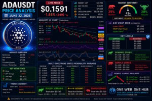 ADAUSDT, ADAUSDT price analysis June 22 2026, Cardano price prediction June 2026, ADA price forecast, Cardano technical analysis, ADA technical analysis today, ADAUSDT TradingView analysis, ADA CoinMarketCap analysis, ADA live price today, Cardano live market update, ADA Renko chart analysis, Cardano Renko analysis, ADA VWAP analysis, ADA 24H VWAP zone, Cardano support and resistance, ADA demand zone, ADA supply zone, ADA bullish forecast, ADA bearish forecast, ADA accumulation zone, Cardano market sentiment, ADA sentiment analysis, ADA breakout analysis, ADA 15 minute analysis, ADA 30 minute forecast, ADA 1 hour analysis, ADA 4 hour analysis, ADA daily forecast, ADA weekly prediction, ADA monthly forecast, Cardano trading strategy, ADA crypto analysis, cryptocurrency market analysis, Cardano investment outlook, ADA probability analysis, Cardano price targets, ADA trend analysis, One Web One Hub, One Web One Hub crypto blog, Cardano educational content, ADA trading education, crypto technical analysis June 2026